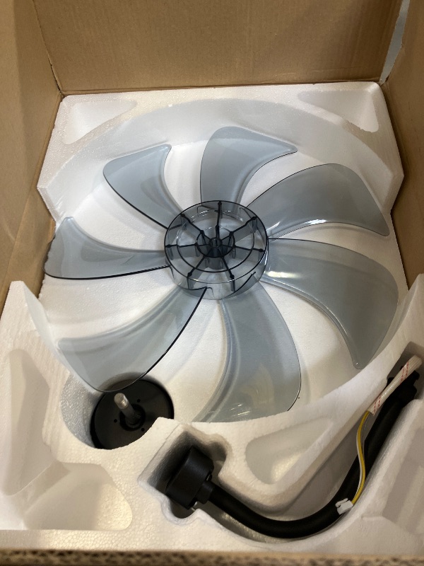 Photo 1 of LEDIARY Ceiling Fans with Lights and Remote, 20'' Low Profile Ceiling Fan with Light, 3000-6000K Dimmable Fandelier LED Fan Light, 6 Wind Speeds, Black Modern Flush Mount Ceiling Fan for Bedroom
