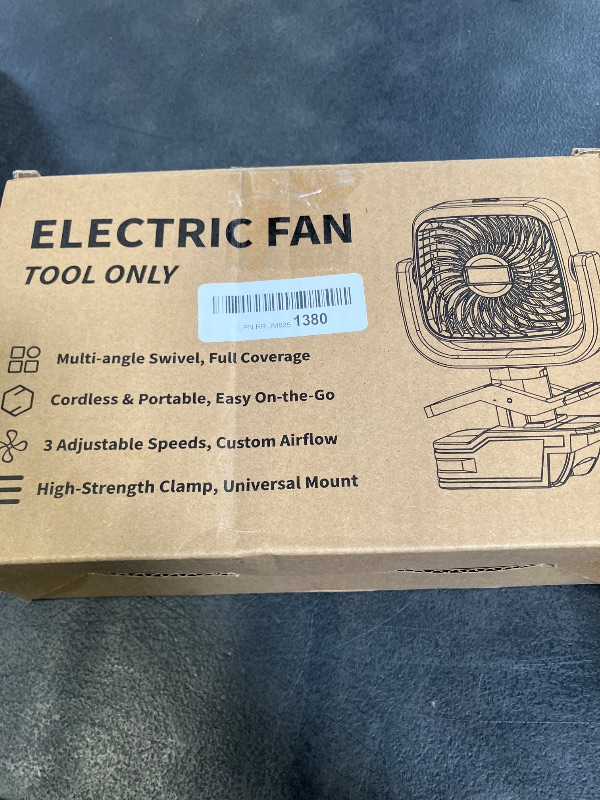 Photo 1 of Ecarke 4" Clip Fan Compatible with Dewalt 20V Battery (Tool Only) 3-Speed Cordless Clip-On Fan with 360° Rotation Low Noise Portable Desk/Bed Fan for Camping Jobsite Tent Fishing