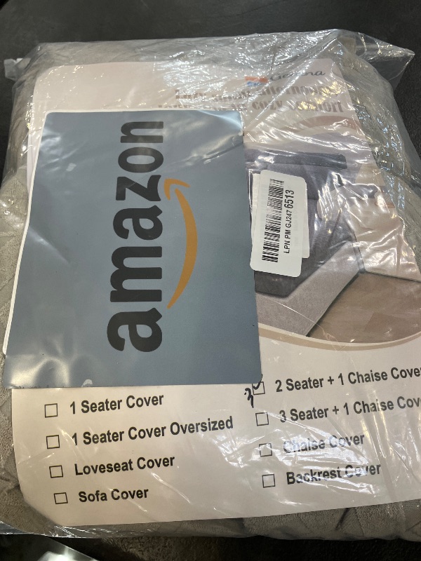 Photo 1 of Genina Couch Cushion Covers Waterproof, Stretch Sectional Couch Covers, Sofa Cushion Cover Washable, Non Slip Magic Sofa Cover with Elastic Bottom and Straps, Pet-Friendly (2 Seater + 1 Chaise)
