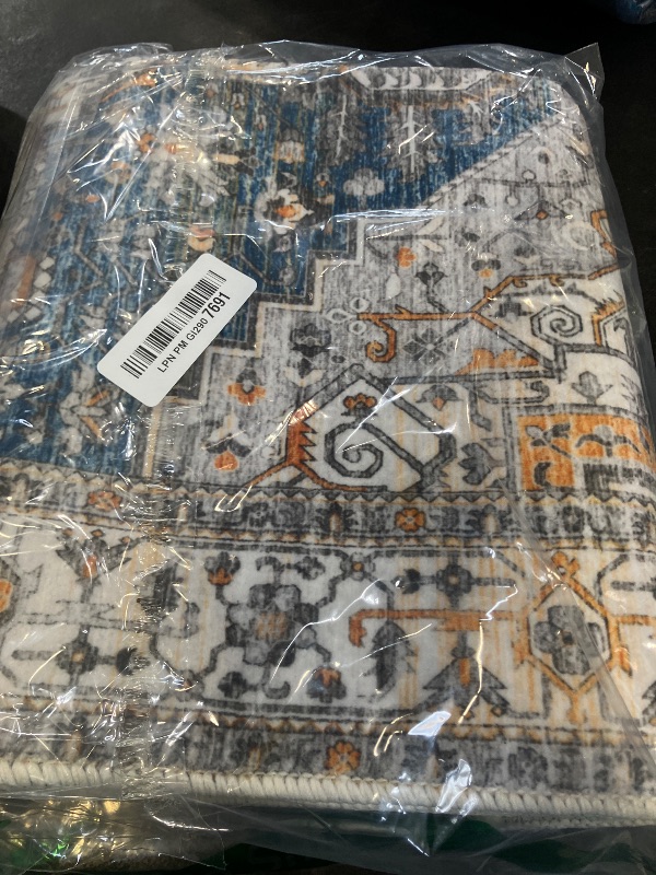Photo 1 of 2x6 Hallway Runner Rug Washable : Vintage Soft Kitchen Laundry Runner Non Slip,Farmhouse Entryway Bathroom Distressed Floor Mat,Stain Resistant Bedroom Living Room Beside Carpet