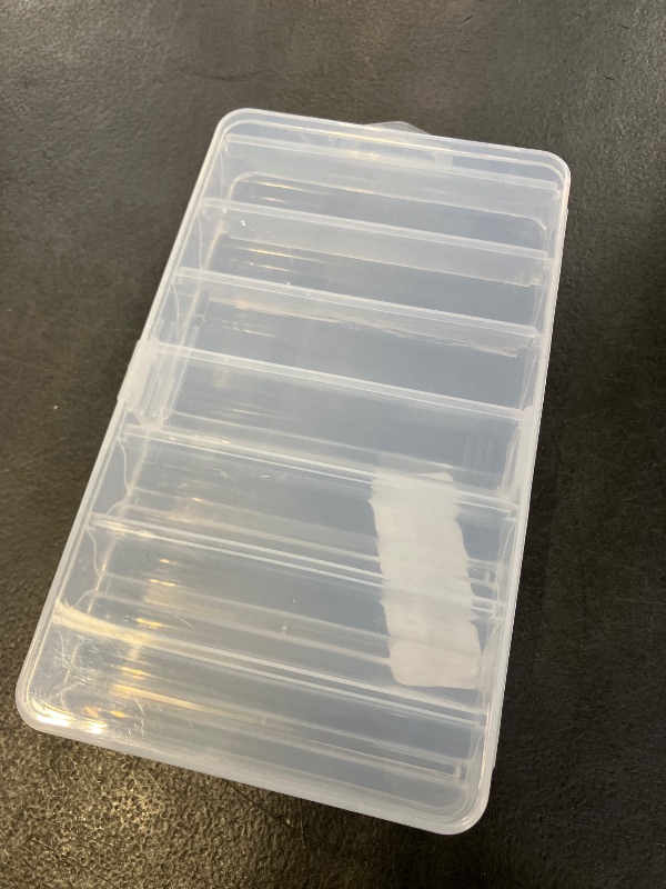 Photo 1 of OriGlam Fishing Lure Box Tackle Storage Trays - Double Side 14 Compartments, Waterproof Accessory Box Fishing Lure Bait Hooks Storage Organizer Case