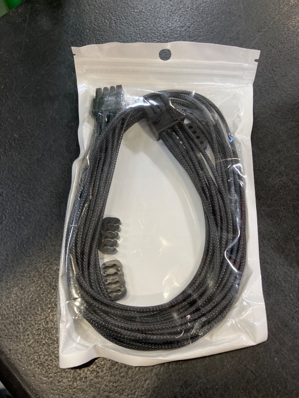 Photo 1 of PCIE Power Cable for Corsair & Thermaltake: 65CM, 8-Pin to 6+2 Pin, Male-to-Male GPU Cable for ARESGAME Modular Power Supply, 18AWG, Black (25.5")
