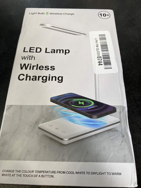 Photo 1 of TUUWAI LED Desk Lamp with 10W Fast Wireless Charger, Touch Stepless Dimming Eye-Care Study Light with 3 Color Modes & Flexible Neck, Reading Lamp for Students, Bedroom & Home Office