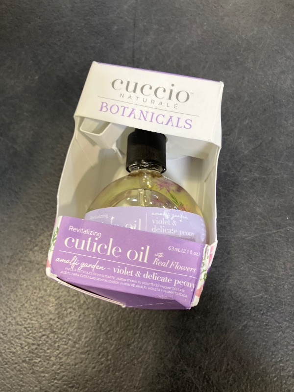 Photo 1 of Cuccio Amalfi Garden Revitalizing Cuticle Oil (63ml) - Natural Moisturizing Skin Moisturizer for Nourishing Hand Care & Healthier Nails - Violet & Delicate Peony