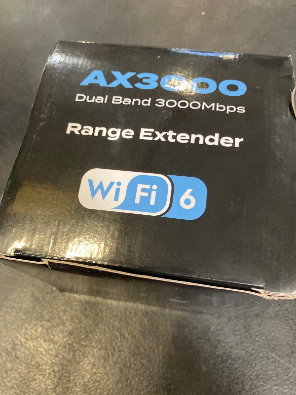Photo 1 of WiFi Extender, 2026 20X Fastest WiFi 6 Booster AX3000 (5.8/2.4GHz) 18,999 sq.ft Long Range and 150+ Devices, WiFi Extender Signal Booster with Ethernet Port(Black)
