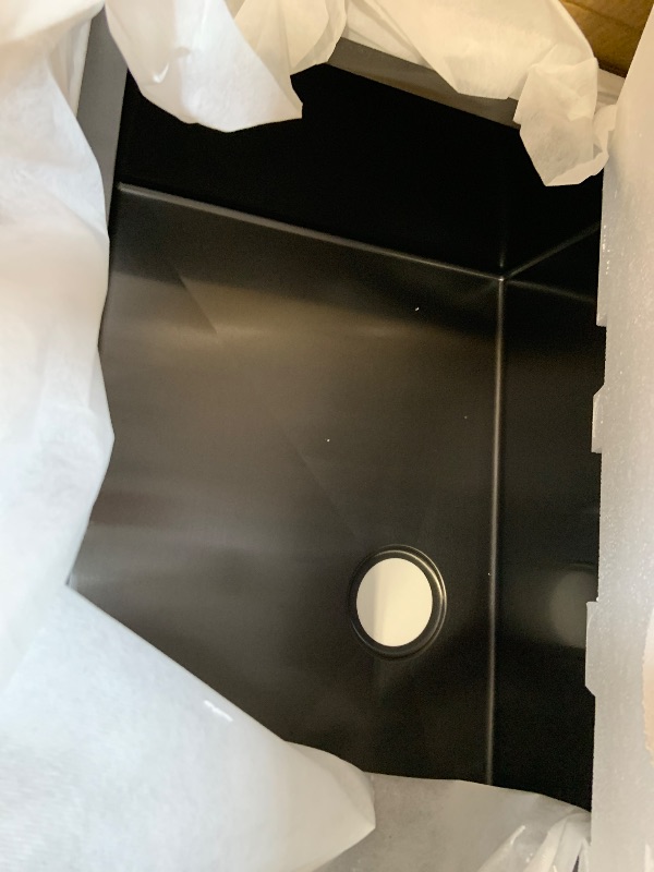 Photo 1 of Bokaiya 33-Inch Black Stainless Steel Drop-In Kitchen Sink - 33x22 Topmount Single Bowl With Dish Grid & Roll Up Rack - 16 Gauge Deep Matte Black
