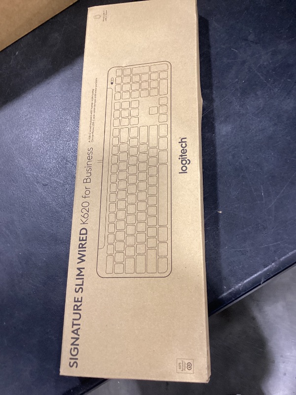 Photo 1 of Logitech Signature Slim Wired K620 for Business Full-Size Keyboard-Graphite