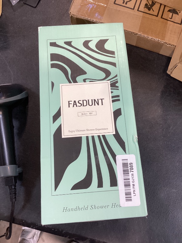 Photo 1 of FASDUNT Shower Head with Handheld, High Pressure Showerhead with Hose Black