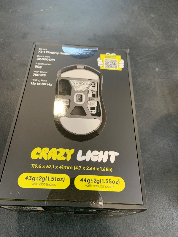 Photo 1 of Pulsar Gaming Gears X3 Crazylight Wireless Gaming Mouse