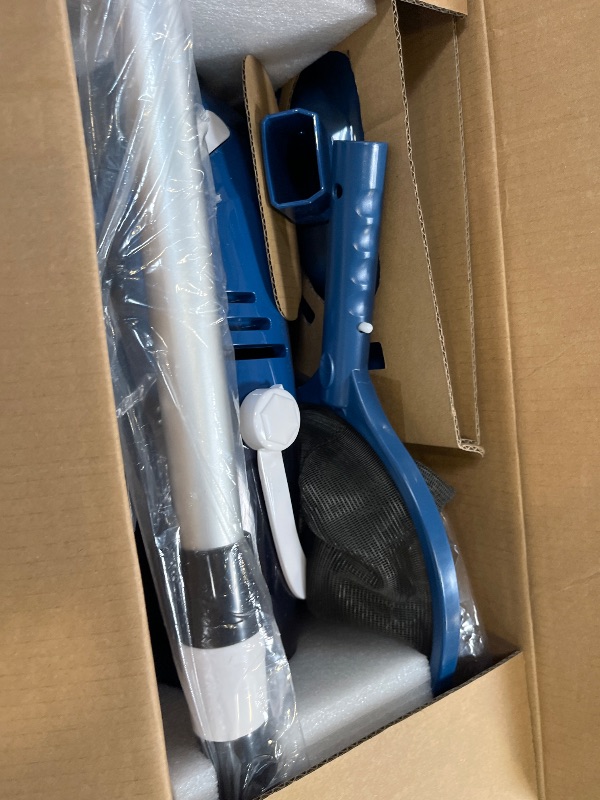 Photo 1 of Enhulk PC40 Cordless Pool Vacuum with Pool Net, Upgraded 80 Mins Runtime, 18.5 GPM Powerful Suction, 76.8'' Telescopic Pole, 1 Filters, Handheld Pool Cleaner for Above Ground & Inground Pools