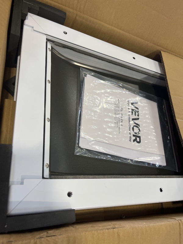 Photo 1 of VEVOR Pet Door, Large, with Three Magnetic Flaps and Metal Frame, Strong and Weatherproof Dog Door for Interior and Exterior Doors, Easy to Install, Easy in-and-Out Access for Doggies, White