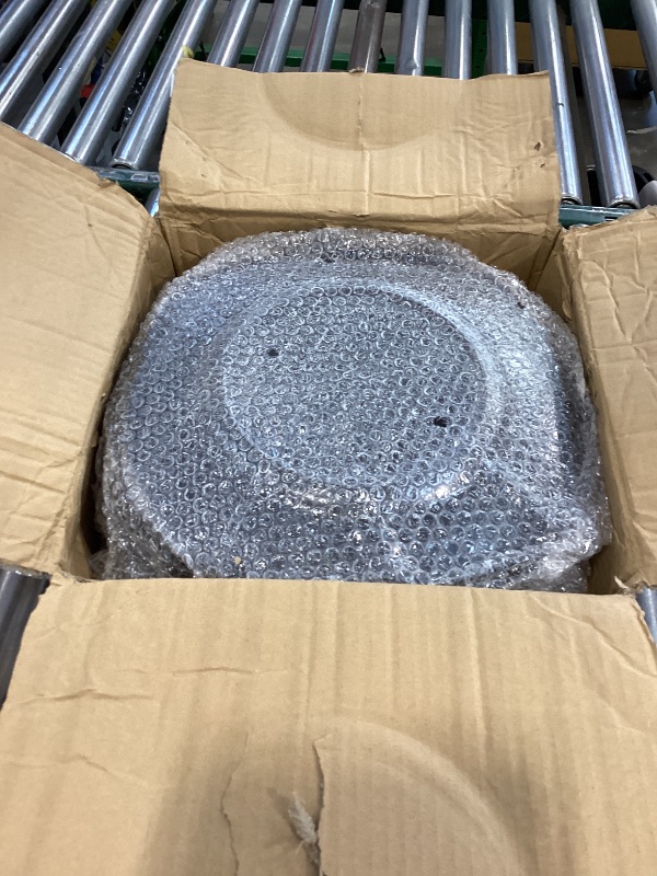 View 3 of Dandat 50 Pack Gold Charger Plates Plastic 13 inch Round Dinner Plate with Beaded Rim Reusable Charger Service Plates Reliable Chargers for Wedding Party Dinner Table Decoration