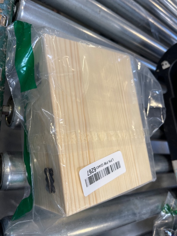 Photo 1 of Almagic Unfinished Wood Box with Lid, 1 Pack