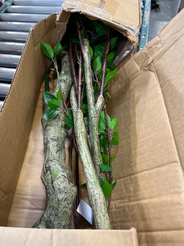 Photo 1 of Nearly Natural 7ft Greco Citrus Artificial Tree with Bendable Branches, 84in Fake Tree with Real Touch Leaves and Nursery Planter for Indoor Home Decor, Living Room, and Office Décor
