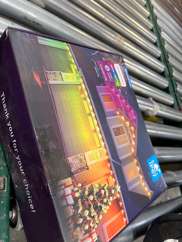 Photo 1 of Ecoeve Permanent Outdoor String Lights, 200ft White RGB+IC