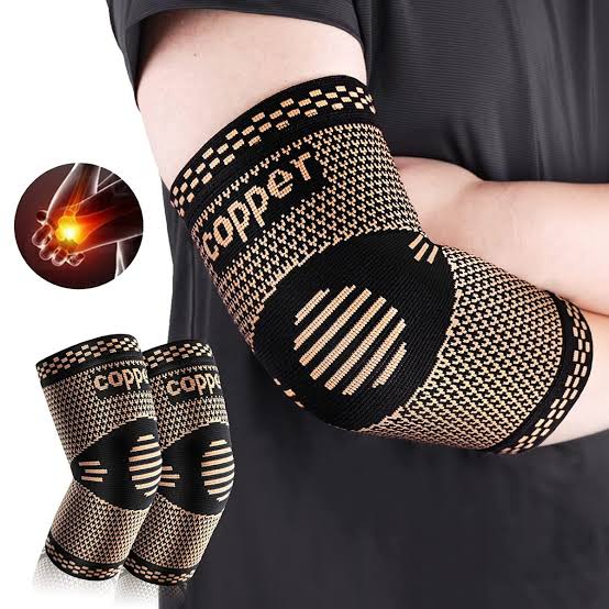 Photo 1 of ***PARTIAL SET, Missing 1 ***Copper Elbow Brace Compression Support Sleeve Arthritis Tendonitis Men & Women