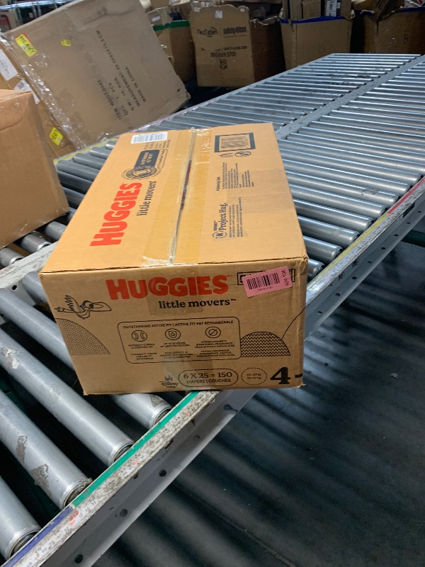 Photo 1 of *** FACTORY SEALED***
Huggies Little Movers Diapers Size 4, 150 Count (6 Packs of 25)