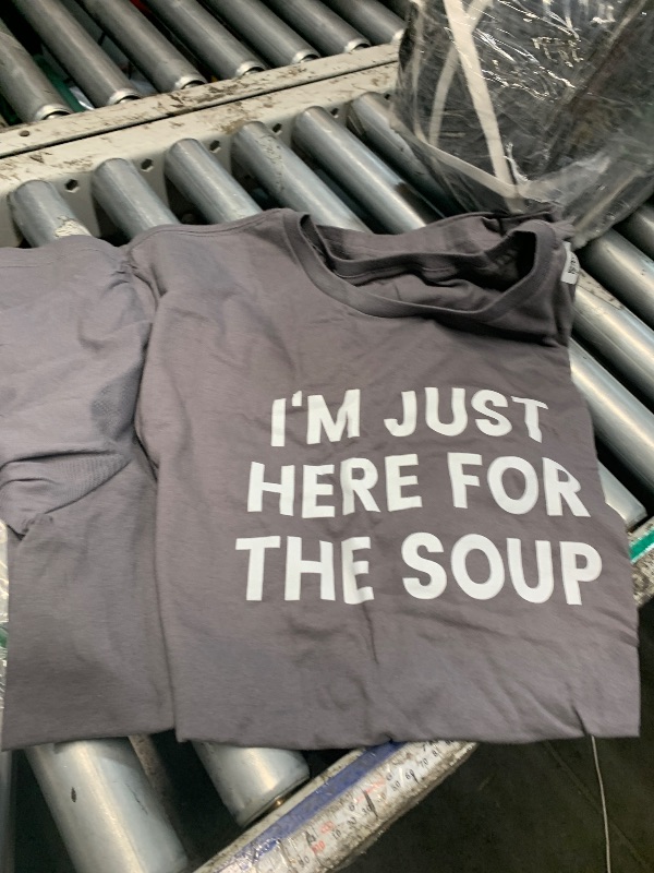 View 2 of ***STOCK PHOTO FOR REFERENCE ONLY*** gray I'm Just Here for The Soup T-Shirt