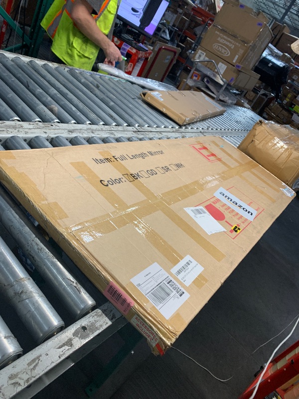 Photo 1 of ***FACTORY SEALED - OPENED FOR INSPECTION***WISSMIELS Arched Full Length Mirror - 57"x20" Aluminum Alloy Frame, Black
