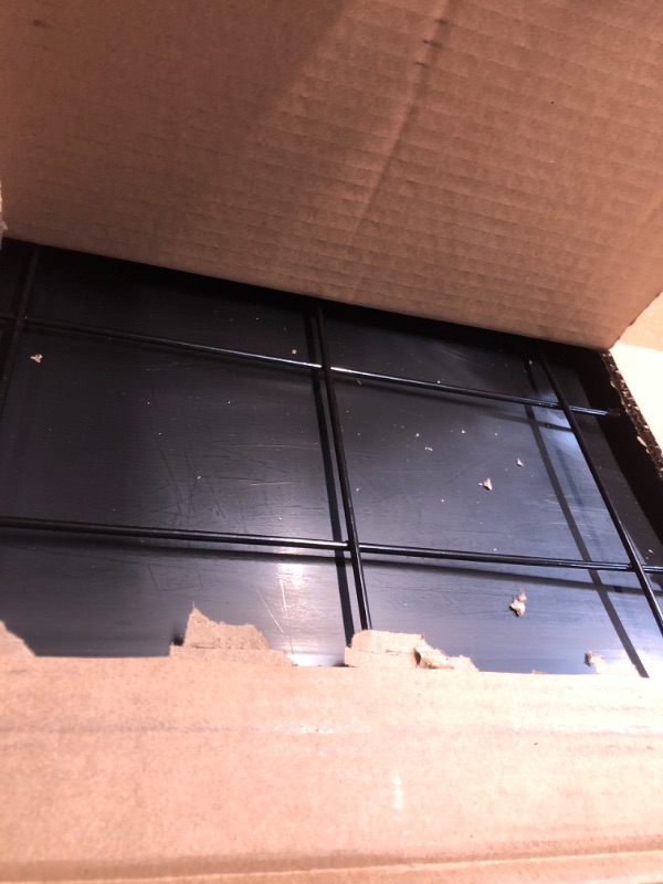 View 2 of *** FLOOR PIECE IS CRACKED ***
Midwest 36-Inch Double Door Dog Crate (Black)
