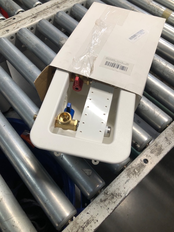 View 2 of [1 Piece] Lingmfg Washing Machine Outlet Box 1/2 inch PEX-B Crimp with 2 inch Central Drain, Connect 3/4 inch Washing Machine Hoses LING -WMOB-WO-WHA-2