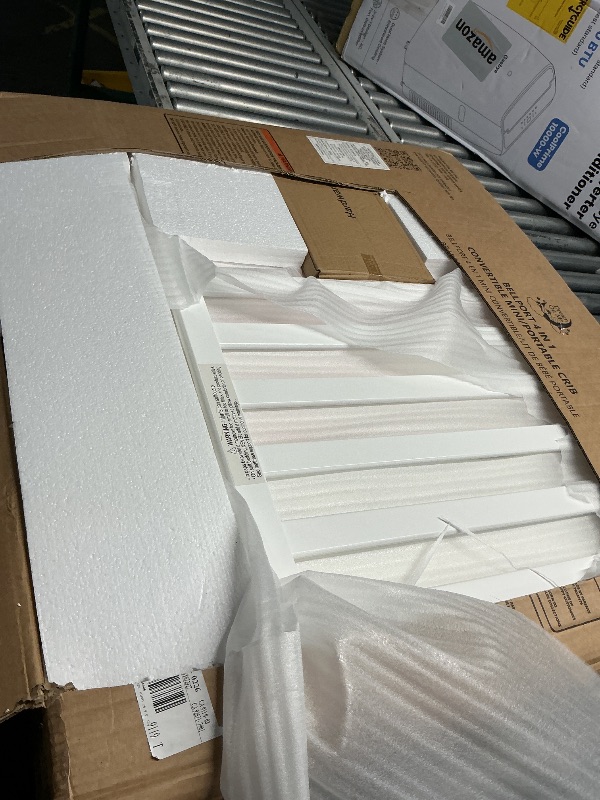 Photo 1 of ** PARTS ONLY FOUR PIECES OF HAVE MINOR STRETCH FROM OPENING BOX**
Dream On Me Bellport 4-in-1 Convertible Crib - White