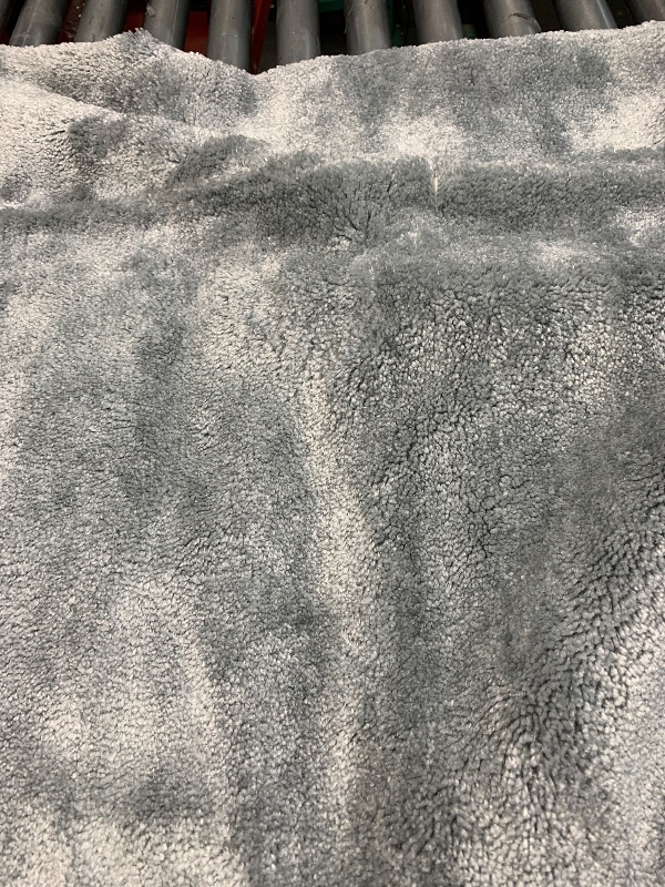 Photo 1 of ***STOCK PHOTO FOR REFERENCE ONLY,SEE PICTURES ***Loni Dark Grey Solid Washable Area Rug, 6' Square