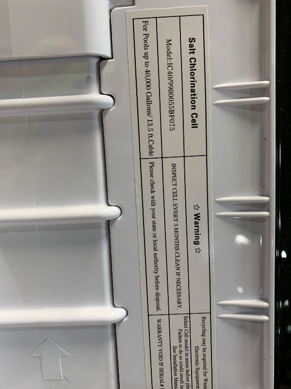 Photo 1 of ***STOCK PHOTO FOR REFERENCE ONLY ***IC40 Salt Cell Chlorine Generator