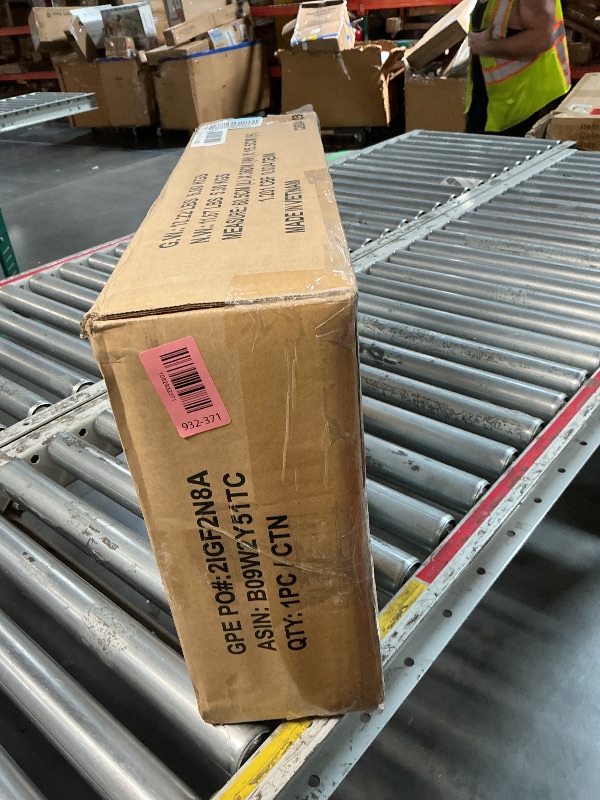 Photo 1 of *** DAMAGED - PARTS ONLY *** 
Amazon Basics 4-Shelf Steel Wire Storage Shelves for Garage, Adjustable Metal Shelving Unit, 200 lbs Per Shelf, 23.2" W x 48" H x 13.4" D, Black