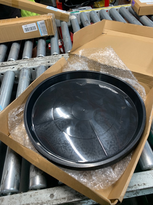 View 2 of ***STOCK PHOTO FOR REFERENCE ONLY **Eccliy 18 Inch Round Plastic Plant Saucer Tray,Black