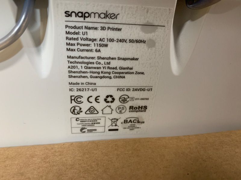 View 4 of ***MINOR DAMAGE***Snapmaker U1 3D Printer, 4-Toolhead, 5s Toolchanger