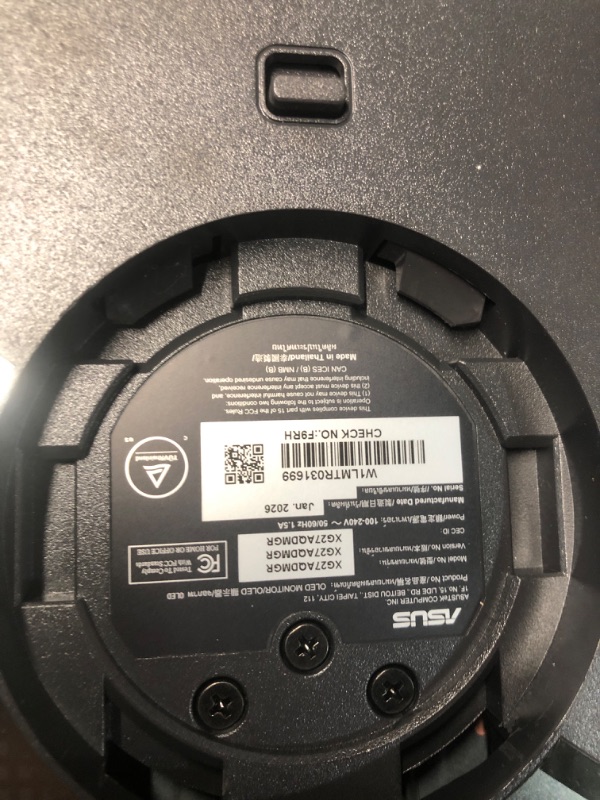 View 3 of *** MISSING POWER CORD*** 
ASUS ROG XG27AQDMGR 27" QHD 240Hz OLED Gaming Monitor