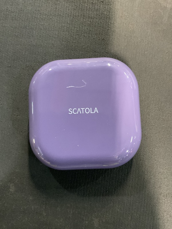 View 3 of ** has a minor scratch on the lid **
ONTERATE Small Pill Case 4 Compartments Purple Travel Box
