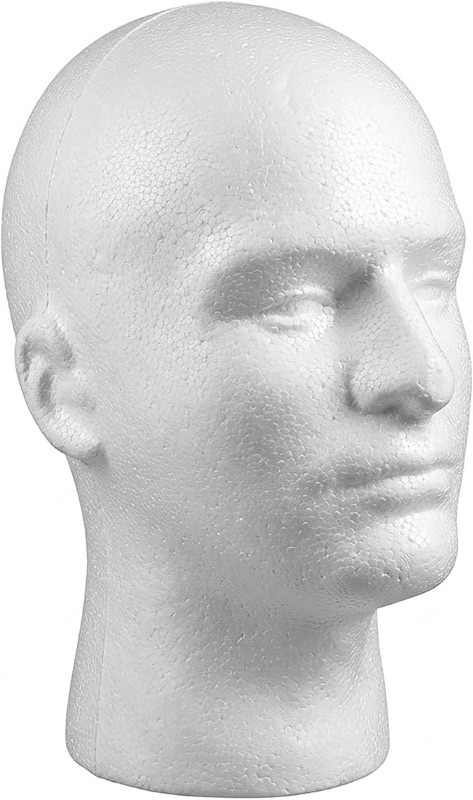 Photo 1 of ***STOCK IMAGE FOR REFERENCE***
MEAHUS Male Foam Mannequin Head for Wigs Hats Headphones Masks Display