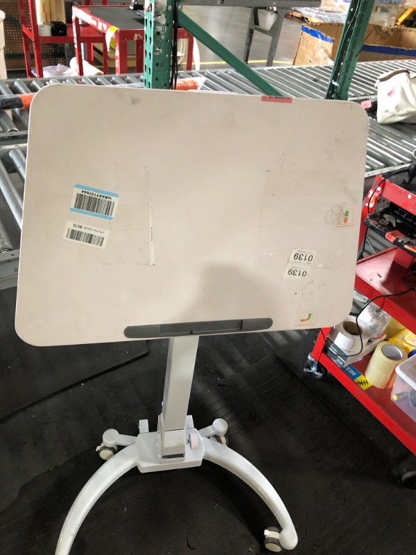 View 2 of *Damaged ledge *JOY worker Foldable Standing Desk on Wheels, Mobile Adjustable Laptop Desk