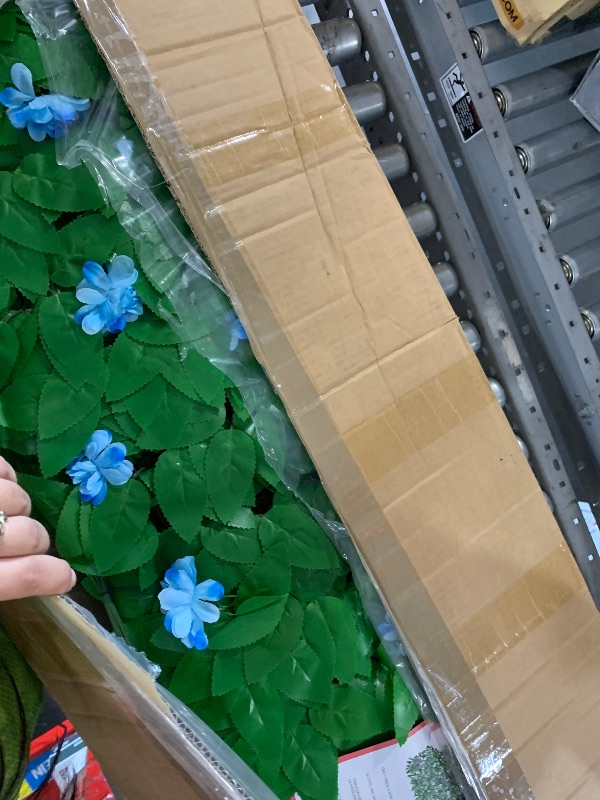 View 2 of ** flowers are blue not white**
GLANT Expandable Fence Privacy Screen for Balcony Patio Outdoor,Decorative Faux Ivy Fencing Panel,Artificial Hedges (Single Sided Leaves) (4, White Rose)