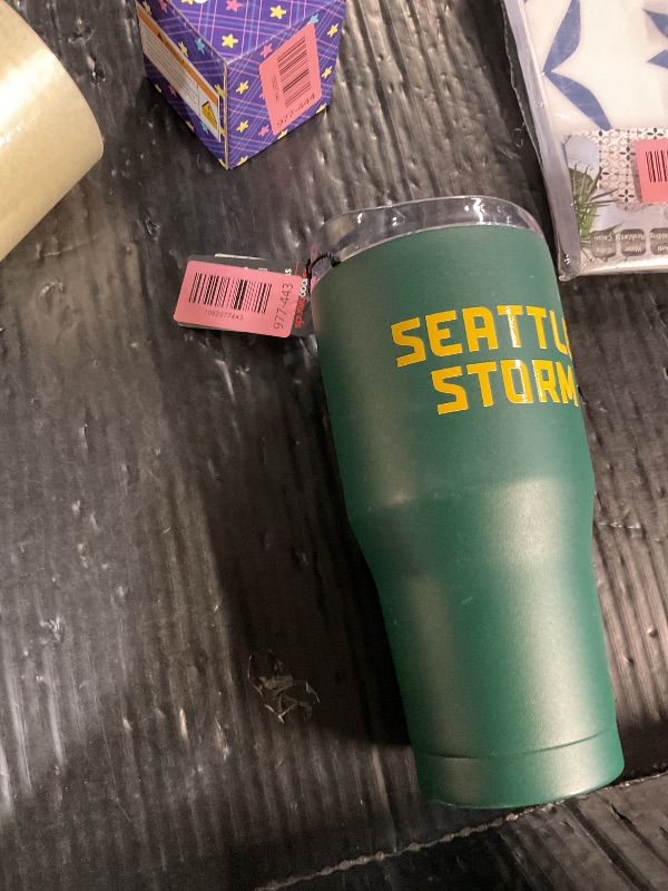 Photo 1 of ** has some marks on it **
FANMATS Seattle Storm 30 oz Stainless Steel Tumbler