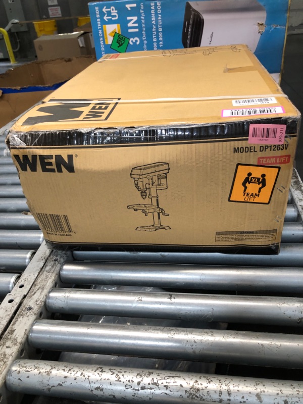 View 3 of ***FACTORY SEALED***WEN 12-Inch Benchtop Drill Press, 6.2-Amp Variable Speed Motor with Cast Iron Construction, Laser and LED Work Light (DP1263V)