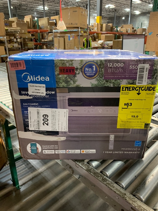 View 2 of ***FACTORY SEALED***Midea 12,000 BTU Smart Inverter Window Air Conditioner