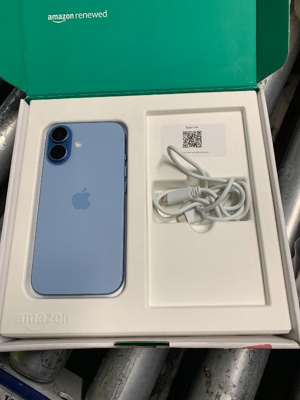 View 2 of ***LOCKED FOR PARTS ONLY***Apple iPhone 17, US Version, 256GB, eSIM, Mist Blue- locked (Renewed Premium)