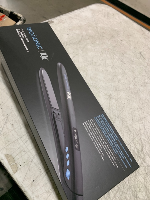 Photo 1 of Bio Ionic 10X Styling Iron Hair Straightener with 1" Sonic Vibrating Plates