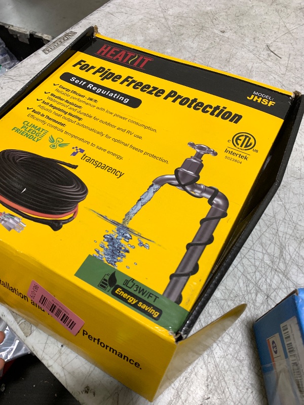 Photo 1 of HEATIT 100ft Self-Regulating Pipe Heat Cable with Thermostat