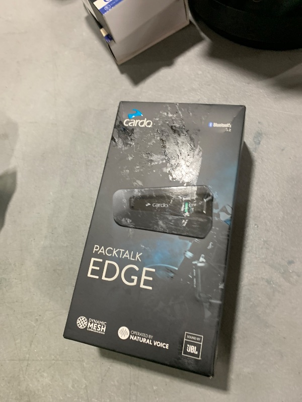 Photo 1 of Cardo PACKTALK Edge Motorcycle Bluetooth Intercom System - Single Pack