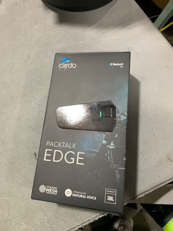 Photo 1 of Cardo PACKTALK Edge Motorcycle Bluetooth Intercom System - Single Pack