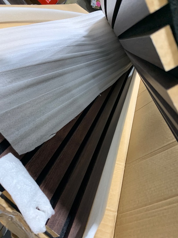 Photo 1 of Art3dwallpanels Wood Slat Wall Panels, Walnut, 2 Pack