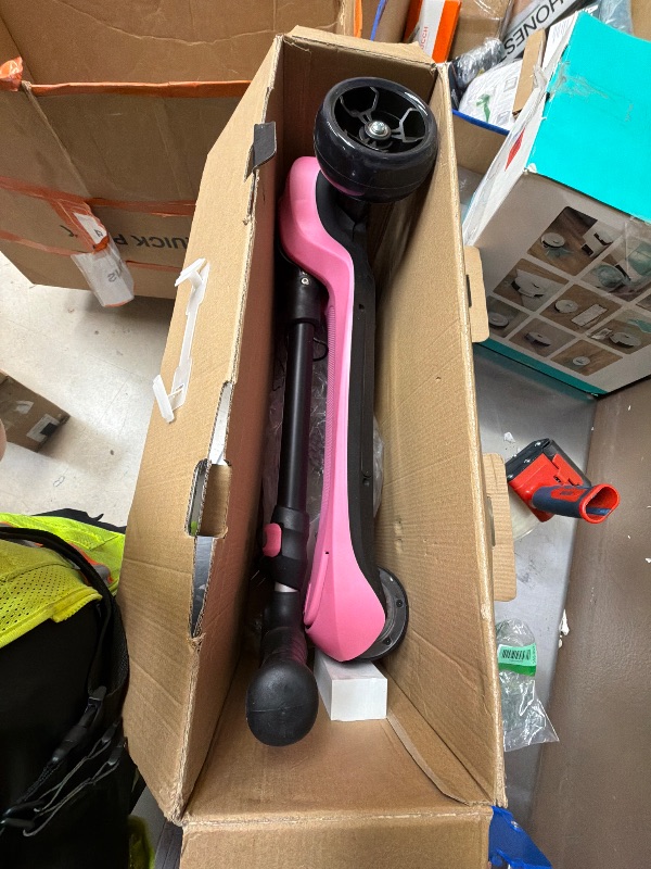 View 6 of IRIMMY Kids Electric Scooter - Pink, 150W Motor, 5MPH, 3-Wheel