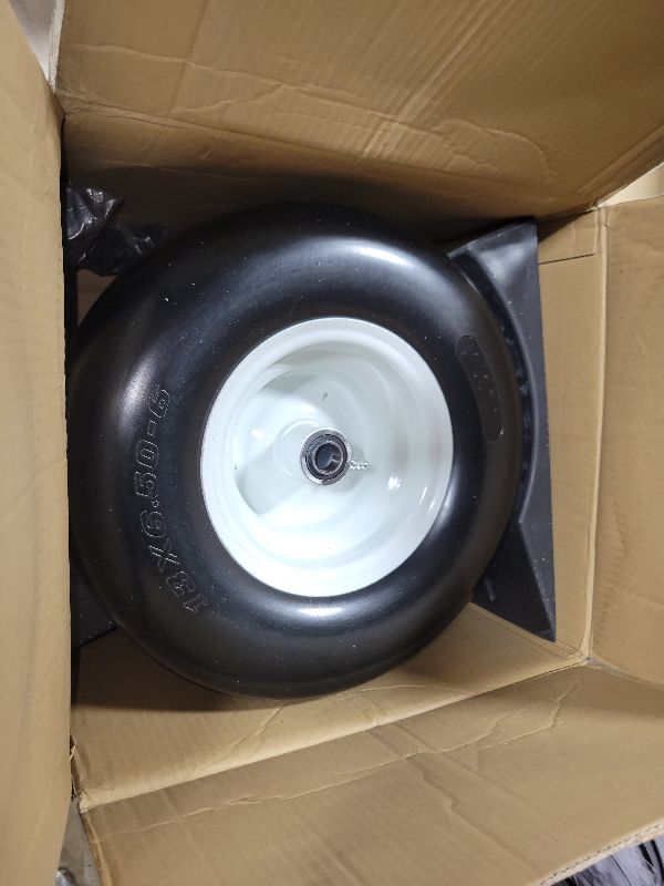 View 2 of 13x6.50-6” Flat Free Lawn Mower Tire and Wheel