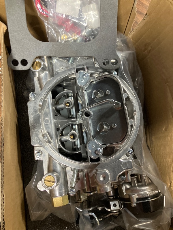Photo 1 of 1409 Performer Carburetor, 600 CFM 4 Barrel Square Bore, Air Valve Secondary Electric Choke, for Chevy 305 350 Mercury 350 Marine Engine, for Impala Caprice Camaro Chevelle Nova C1500 El Camino