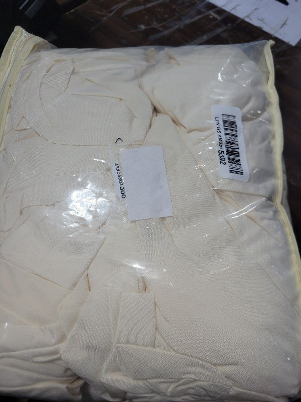 Photo 1 of 2 Packs Ivory Spandex Tableclothes for 6 Foot Rectangle Tables, Wrinkle Free 6ft Fitted Table Cover Stretch Table Cloth Desk Skirt for Weddings Baby Shower Birthday Party Banquet Decorations
