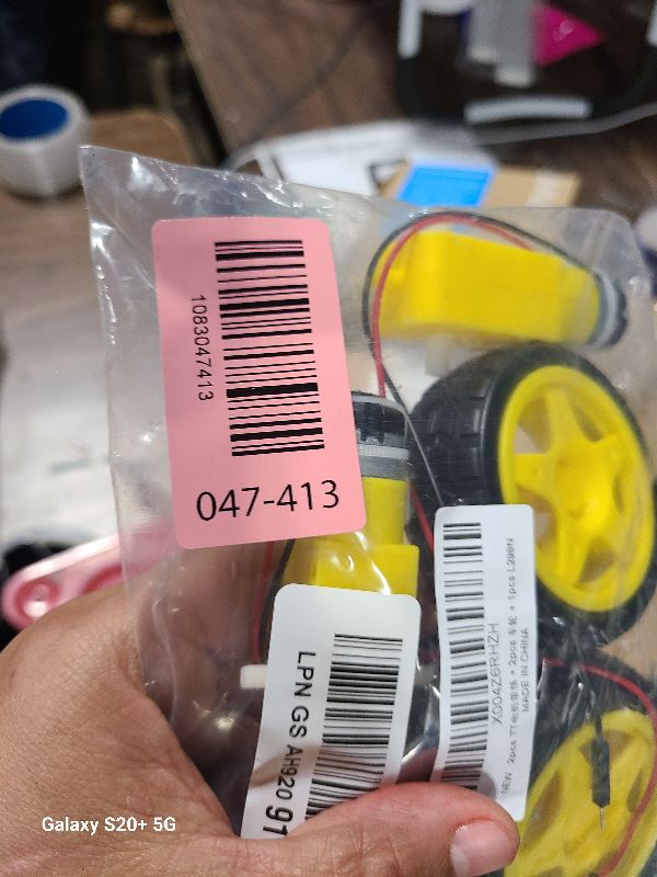 Photo 1 of 2 Set TT Motor with Leads, DC 3-6V Gearbox Motor Dual Shaft 200RPM Ratio 1:48 Motor with Tire Wheel Kit + 1pcs L298N Motor Drive Controller Board for Arduino DIY Smart Car Robot